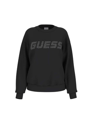 FELPA DONNA - GUESS ATHLEISURE NERO - V4BQ15 K7UW2