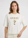 T-SHIRT DONNA - GUESS ATHLEISURE BIANCO SPORCO - V4YI06 I3Z14 2