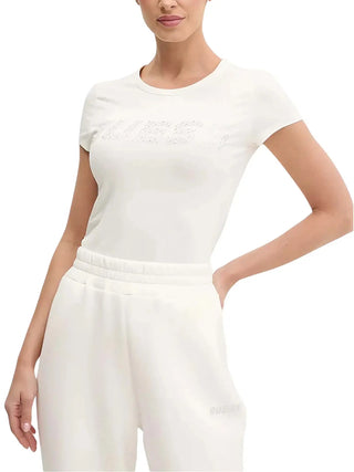T-SHIRT DONNA - GUESS ATHLEISURE BIANCO - V5GI20 J1314