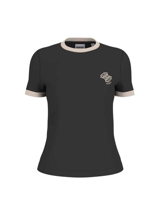 T-SHIRT DONNA - GUESS ATHLEISURE NERO - V6GI05 K2966