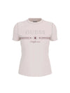 T-SHIRT DONNA - GUESS ATHLEISURE CREMA - V6GI06 K2967 1