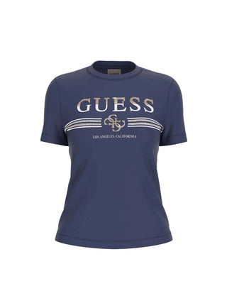 T-SHIRT DONNA - GUESS ATHLEISURE BLU - V6GI07 K2968