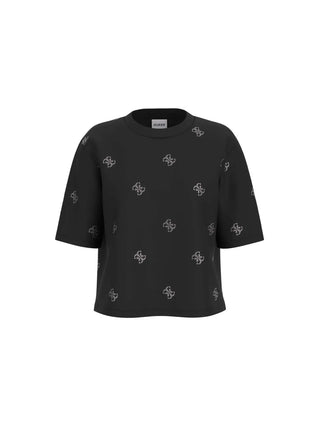 T-SHIRT DONNA - GUESS ATHLEISURE NERO - V6GI18 K2985