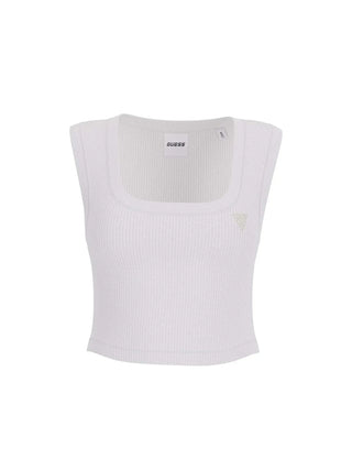 TOP DONNA - GUESS ATHLEISURE BIANCO - V6GP07 K2987