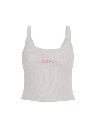 TOP DONNA - GUESS ATHLEISURE BIANCO - V6GP16 K3180