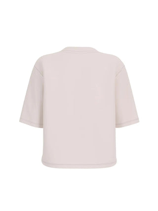 T-SHIRT DONNA - GUESS ATHLEISURE CREMA - V6RI09 I3Z14 2