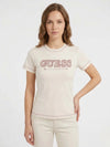 T-SHIRT DONNA - GUESS ATHLEISURE CREMA - V6RI10 I3Z14 3