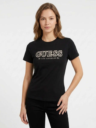 T-SHIRT DONNA - GUESS ATHLEISURE NERO - V6RI10 I3Z14 3