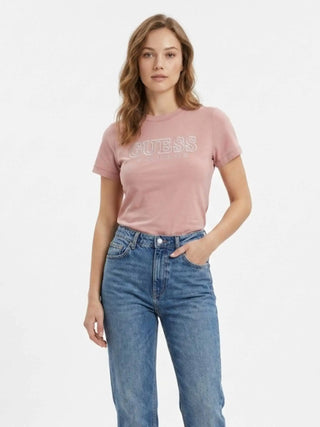 T-SHIRT DONNA - GUESS ATHLEISURE ROSA - V6RI10 I3Z14 3