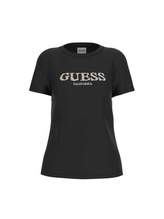 T-SHIRT DONNA - GUESS ATHLEISURE NERO - V6RI11 J1314