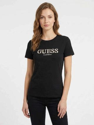 T-SHIRT DONNA - GUESS ATHLEISURE NERO - V6RI11 J1314 3