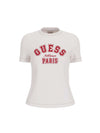 T-SHIRT DONNA - GUESS ATHLEISURE BIANCO - V6RI15 J1314 1