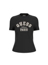 T-SHIRT DONNA - GUESS ATHLEISURE NERO - V6RI15 J1314 1