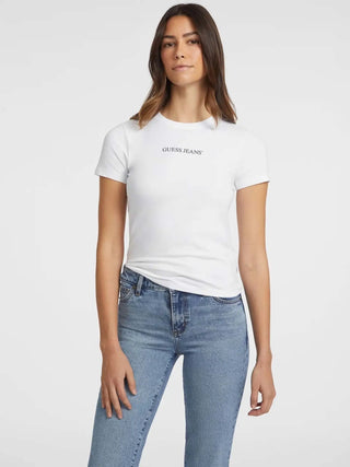 T-SHIRT DONNA - GUESS JEANS BIANCO - W4YI01 J1314 2