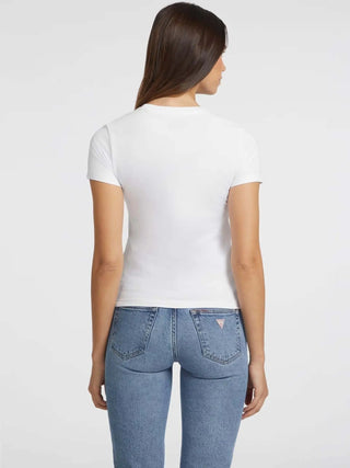 T-SHIRT DONNA - GUESS JEANS BIANCO - W4YI01 J1314 3