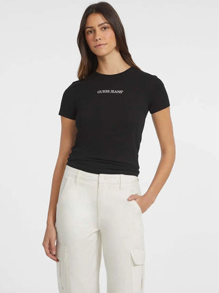T-SHIRT DONNA - GUESS JEANS NERO - W4YI01 J1314 2