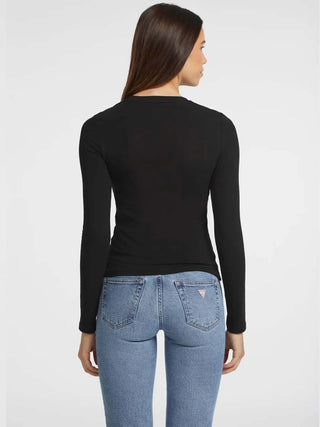 T-SHIRT DONNA - GUESS JEANS NERO - W4YI22 J1314 3