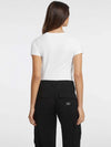 T-SHIRT DONNA - GUESS JEANS BIANCO - W4YI23 J1314 3