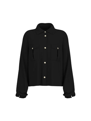 CAMICIA DONNA - GUESS APPAREL NERO - W6GH22 W1789