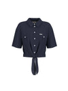 CAMICIA DONNA - GUESS JEANS BLU - W6GHA3 WO331 1