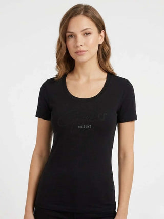 T-SHIRT DONNA - GUESS APPAREL NERO - W6GI14 K3033 2