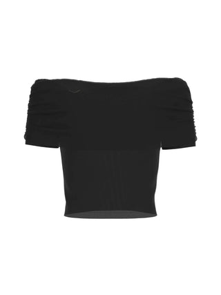 TOP DONNA - GUESS APPAREL NERO - W6GP12 K2935 2