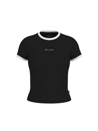 T-SHIRT DONNA - GUESS JEANS NERO - W6GPA9 KF641