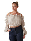 TOP DONNA - GUESS APPAREL BEIGE - W6RH29 WI342 2