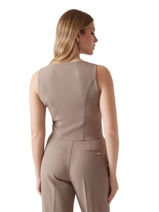 GILET DONNA - GUESS APPAREL BEIGE - W6RH52 WH9Y2 3