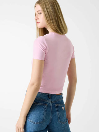 T-SHIRT DONNA - GUESS JEANS ROSA - W6RI15 J1314 3