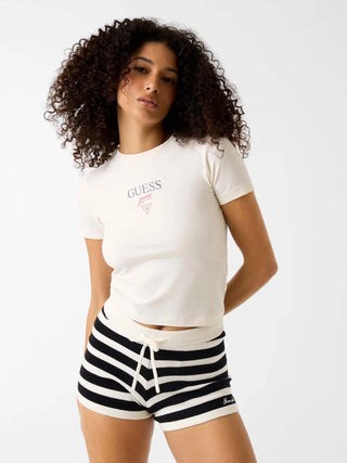 T-SHIRT DONNA - GUESS JEANS SABBIA - W6RI15 J1314 2