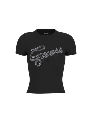 T-SHIRT DONNA - GUESS APPAREL NERO - W6RI22 KA0H1
