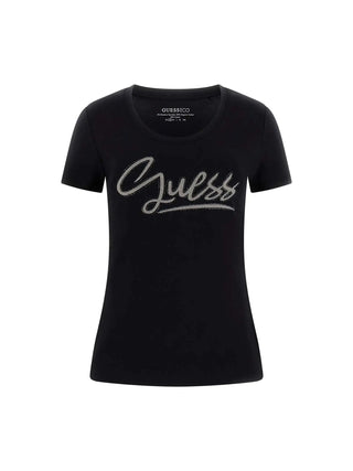 T-SHIRT DONNA - GUESS APPAREL NERO - W6RI24 J1314