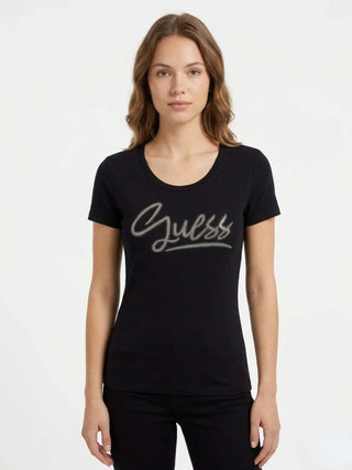 T-SHIRT DONNA - GUESS APPAREL NERO - W6RI24 J1314 2