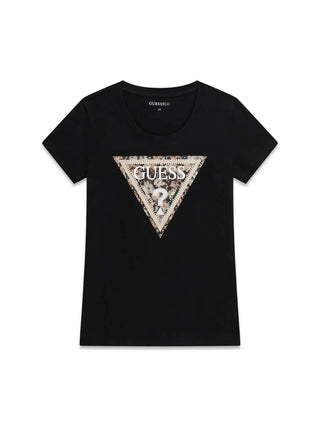 T-SHIRT DONNA - GUESS APPAREL NERO - W6RI32 J1314