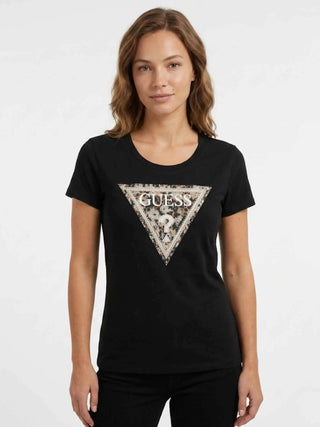 T-SHIRT DONNA - GUESS APPAREL NERO - W6RI32 J1314 3