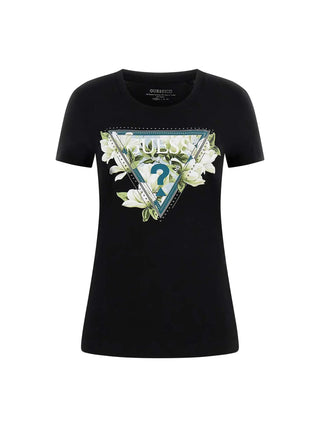 T-SHIRT DONNA - GUESS APPAREL NERO - W6RI35 J1314