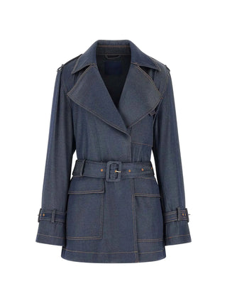 TRENCH DONNA - GUESS APPAREL BLU - W6RL50 WL842