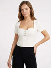 TOP DONNA - GUESS APPAREL BIANCO - W6RP08 KCBO2 2