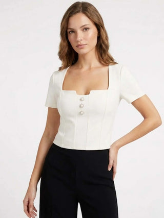 TOP DONNA - GUESS APPAREL BIANCO - W6RP08 KCBO2 2