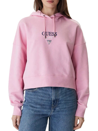 FELPA DONNA - GUESS JEANS ROSA - W6RQ00 K68I4