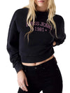 FELPA DONNA - GUESS JEANS NERO - W6RQ04 KCPR1 1