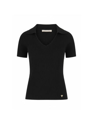 MAGLIA DONNA - GUESS APPAREL NERO - W6RR62 Z0132