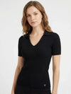 MAGLIA DONNA - GUESS APPAREL NERO - W6RR62 Z0132 2