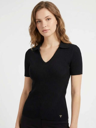 MAGLIA DONNA - GUESS APPAREL NERO - W6RR62 Z0132 2