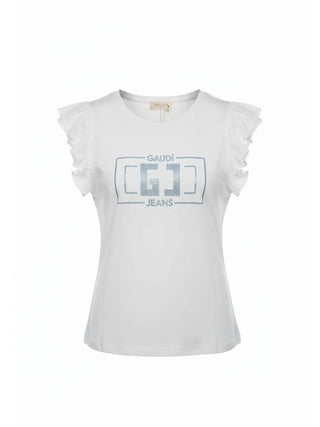 T-SHIRT DONNA - GAUDI JEANS BIANCO - 611BD64013