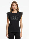 T-SHIRT DONNA - GAUDI JEANS NERO - 611BD64013 2