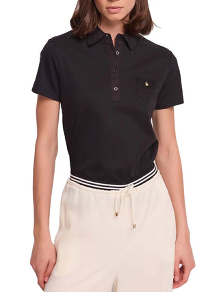 POLO DONNA - GAUDI JEANS NERO - 611BD64015