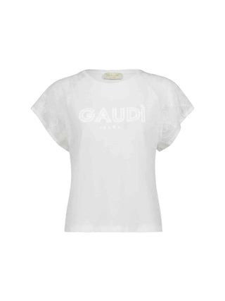 T-SHIRT DONNA - GAUDI JEANS BIANCO - 611BD64022