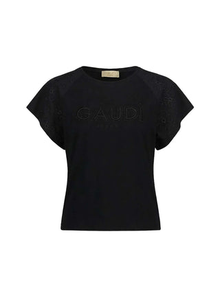 T-SHIRT DONNA - GAUDI JEANS NERO - 611BD64022